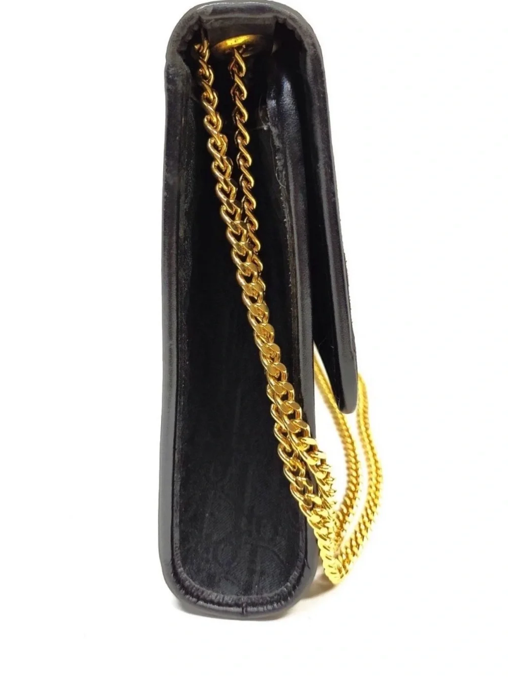 Dior Black Monogram Tote with Gold Plaque
